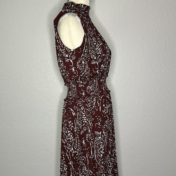 Nanette Lepore Mock Neck Sleeveless Sheath Dress with Pleated Skirt 2 - Picture 5 of 11